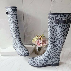 Hunter Original Leopard Refined Tall Rain Boot